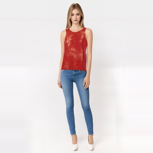 RBX top tank Size L tie dye coral stretch - Picture 2 of 5